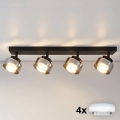 Brilagi - LED Točkovna svetilka AURA LUX 4xGX53/30W/230V črna/dimna