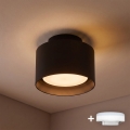 BRILAGI - LED točkovna svetilka BACKLIT 1xGX53/15W/230V + LED/3W Ø 10 cm črna