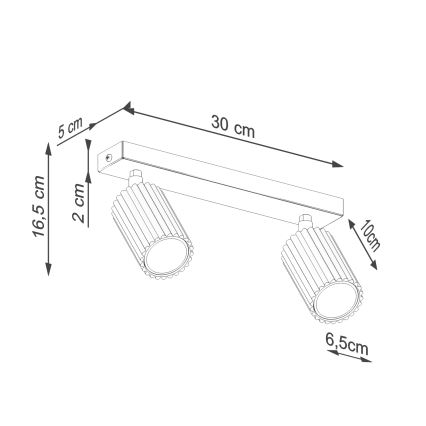 Brilagi - LED točkovna svetilka CRESTO 2xGU10/10W/230V kremna