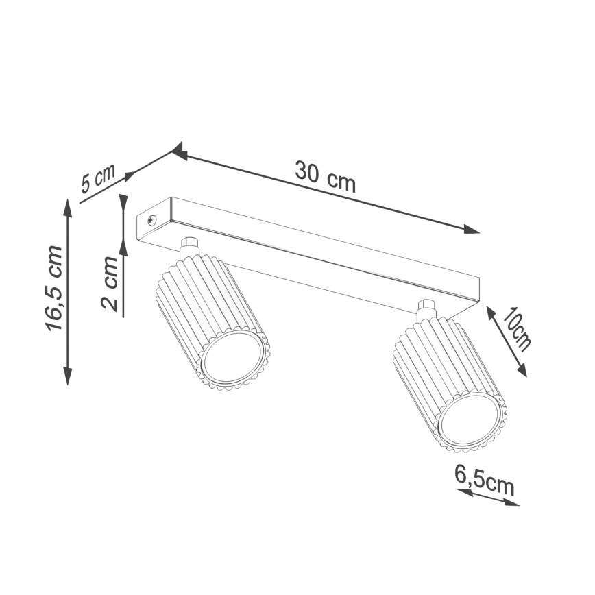 Brilagi - LED točkovna svetilka CRESTO 2xGU10/10W/230V kremna