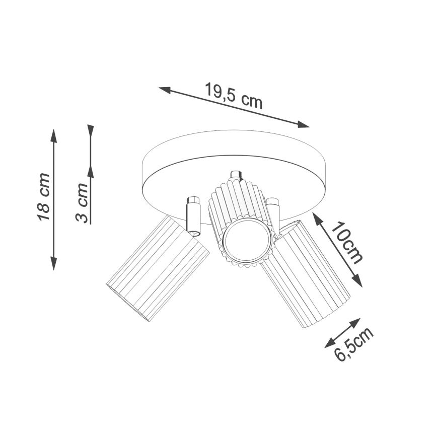 Brilagi - LED točkovna svetilka CRESTO 3xGU10/10W/230V kremna