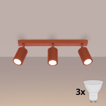 Brilagi - LED točkovna svetilka CRESTO 3xGU10/10W/230V rdeča