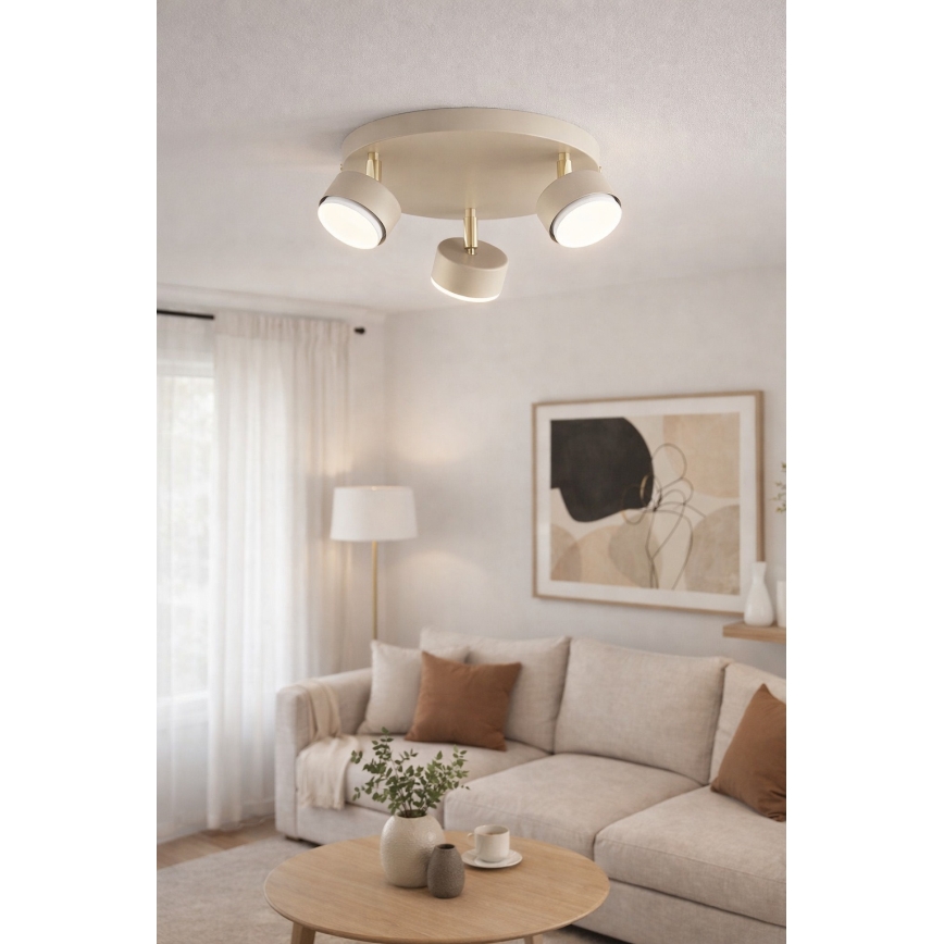 Brilagi - LED točkovna svetilka MONO 3xGX53/30W/230V bež/zlata