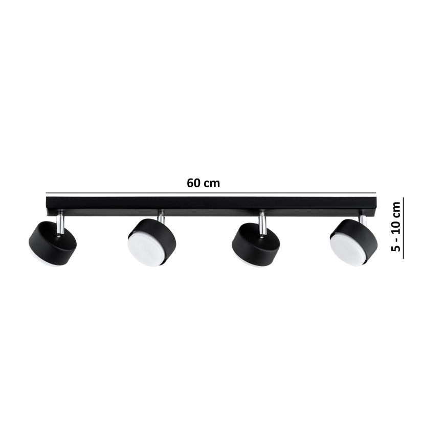 Brilagi - LED točkovna svetilka MONO 4xGX53/30W/230V črna