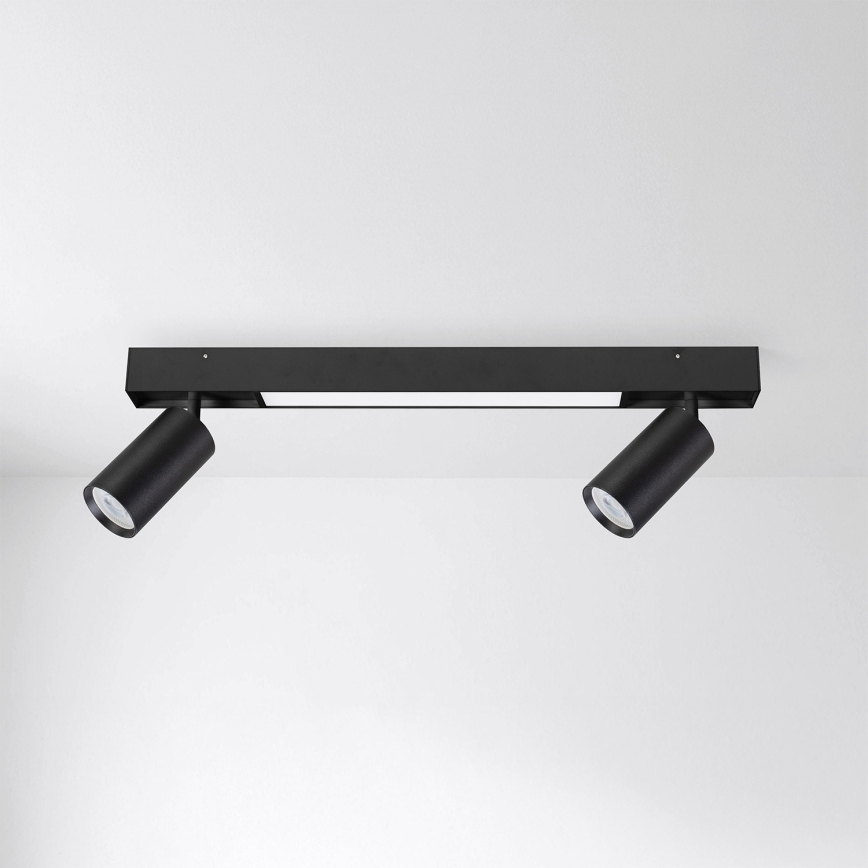 Brilagi - LED točkovna svetilka SELE 2xGU10/30W/230V + LED/15W črna