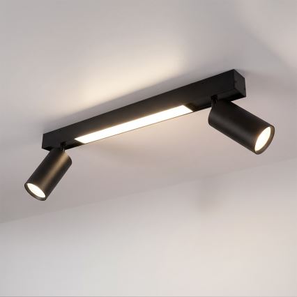 Brilagi - LED točkovna svetilka SELE 2xGU10/30W/230V + LED/15W črna