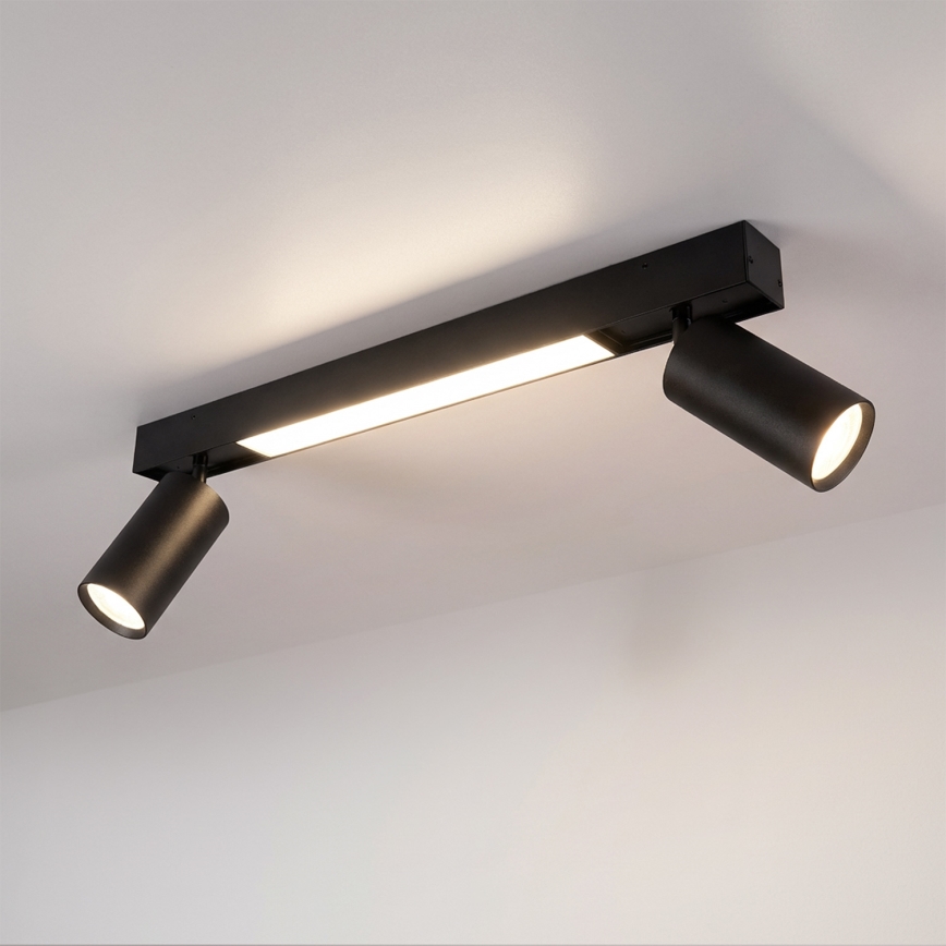 Brilagi - LED točkovna svetilka SELE 2xGU10/30W/230V + LED/15W črna