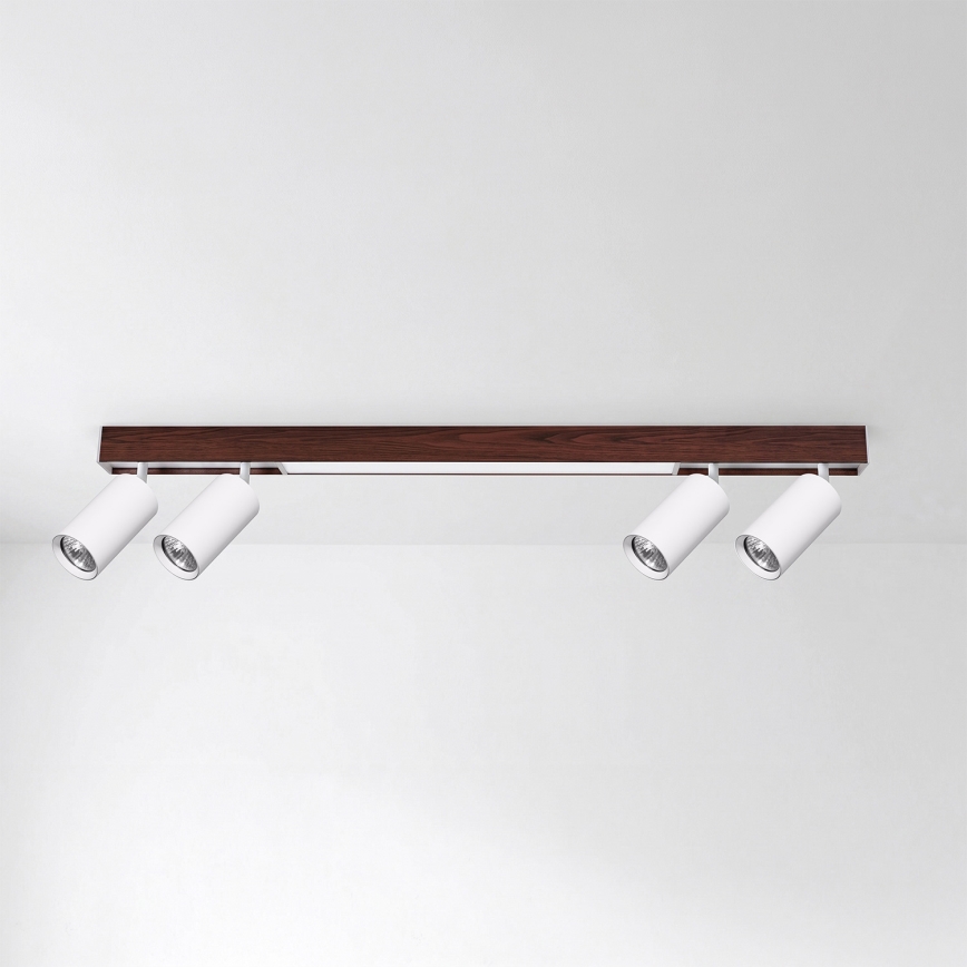 BRILAGI - LED točkovna svetilka SELE 4xGU10/30W/230V + LED/20W bela/hrastov dekor