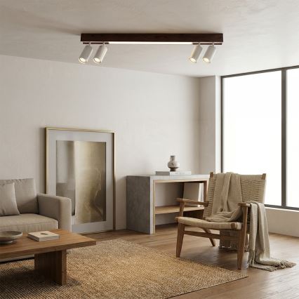 BRILAGI - LED točkovna svetilka SELE 4xGU10/30W/230V + LED/20W bela/hrastov dekor