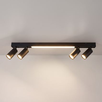 Brilagi - LED točkovna svetilka SELE 4xGU10/30W/230V + LED/20W črna