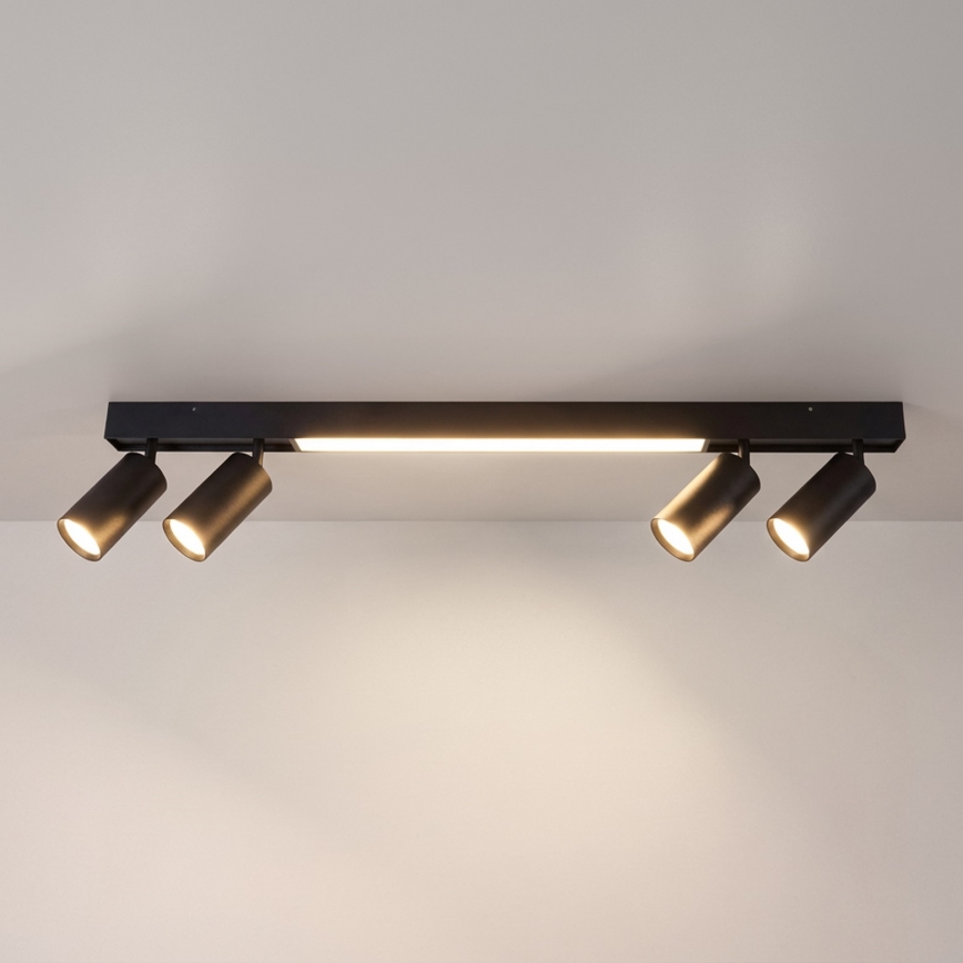 Brilagi - LED točkovna svetilka SELE 4xGU10/30W/230V + LED/20W črna