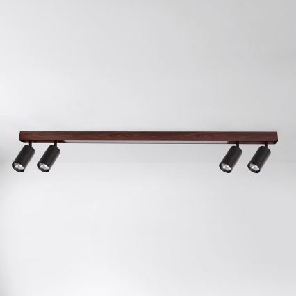 BRILAGI - LED točkovna svetilka SELE 4xGU10/30W/230V + LED/25W črna/dekor češnje
