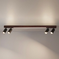 Brilagi - LED točkovna svetilka SELE 4xGU10/30W/230V + LED/25W črna/dekor hrasta