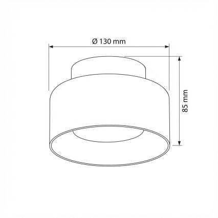 Brilagi - LED Točkovno svetilo AURA LUX 1xGX53/30W/230V, Ø 13 cm, črna/dimna