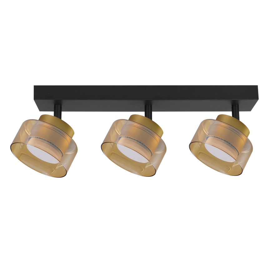 Brilagi - LED Točkovno svetilo AURA LUX 3xGX53/30W/230V črna/zlata