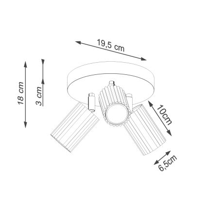 BRILAGI - LED točkovno svetilo CRESTO 3xGU10/10W/230V oranžno