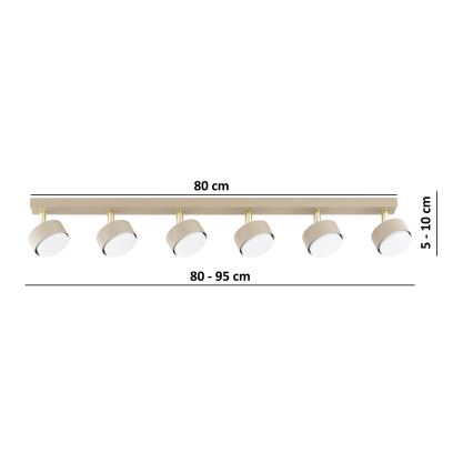 Brilagi - LED točkovno svetilo MONO 6xGX53/30W/230V bež/zlata