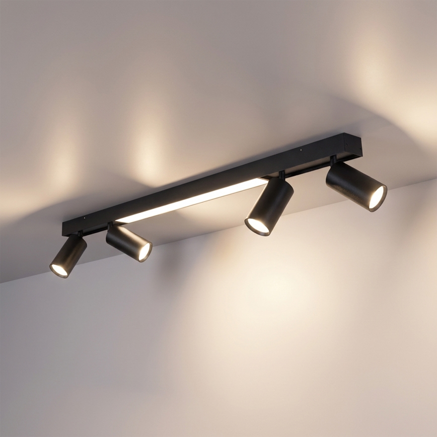Brilagi - LED točkovno svetilo SELE 4xGU10/30W/230V + LED/25W črna
