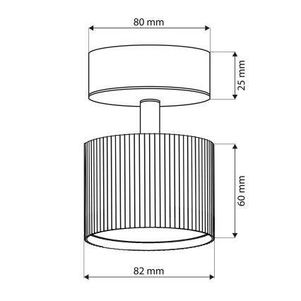 Brilagi - LED Točkovno svetilo STRIPY 1xGX53/15W/230V črna