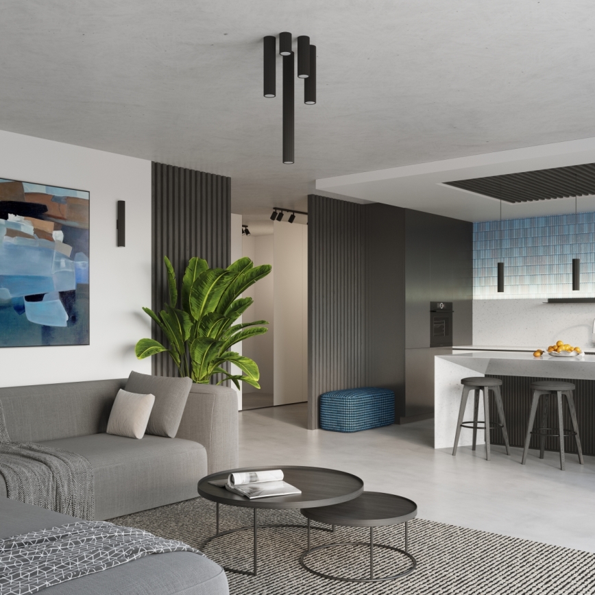 Brilagi - LED vgradna svetilka CRESTO 1xGU10/10W/230V 10 cm črna