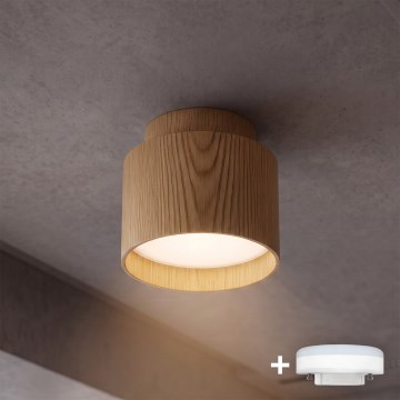 BRILAGI - LED vgradna točkovna svetilka BACKLIT 1xGX53/15W/230V + LED/3W, premer 8 cm, dekor hrasta