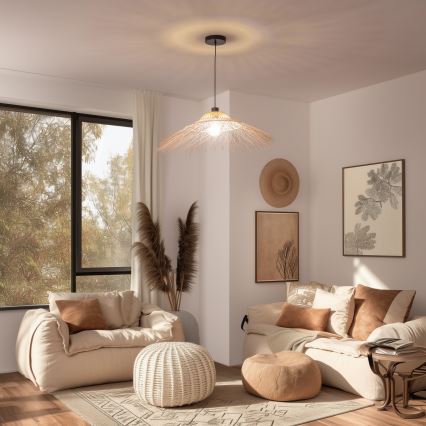 Brilagi - LED viseča svetilka na kablu CERIA BOHO 1xE27/40W/230V, premera 100 cm, bambus