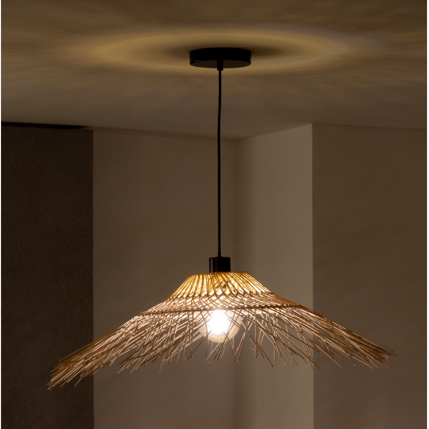 Brilagi - LED viseča svetilka na kablu CERIA BOHO 1xE27/40W/230V, premera 100 cm, bambus