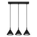 BRILAGI - LED Viseča svetilka na kablu CONE TRIPLE 3xGX53/15W/230V črna