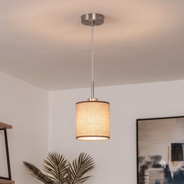 Brilagi - LED viseča svetilka na kablu NUBILA 1xE27/60W/230V, premer 14 cm, rjava