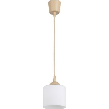 Brilagi - LED viseča svetilka na kablu RETRO GLASS 1xE27/60W/230V premer 10 cm bež/bela