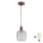 Brilagi - LED viseča svetilka na kablu RETRO GLASS 1xE27/60W/230V premer 14 cm bakrena/bela