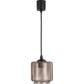 Brilagi - LED viseča svetilka na kablu RETRO GLASS 1xE27/60W/230V, premer 15 cm, črna/bež z dimnim odtenkom