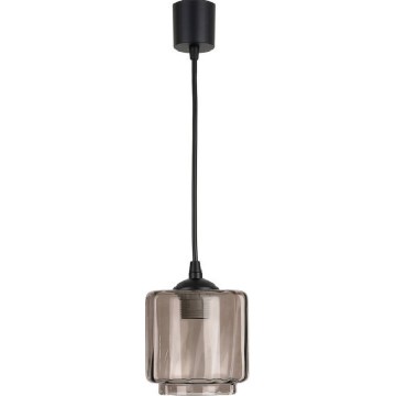 Brilagi - LED viseča svetilka na kablu RETRO GLASS 1xE27/60W/230V, premer 15 cm, črna/bež z dimnim odtenkom