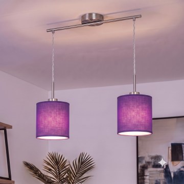 Brilagi - LED viseča svetilka NUBILA 2xE27/60W/230V vijolična
