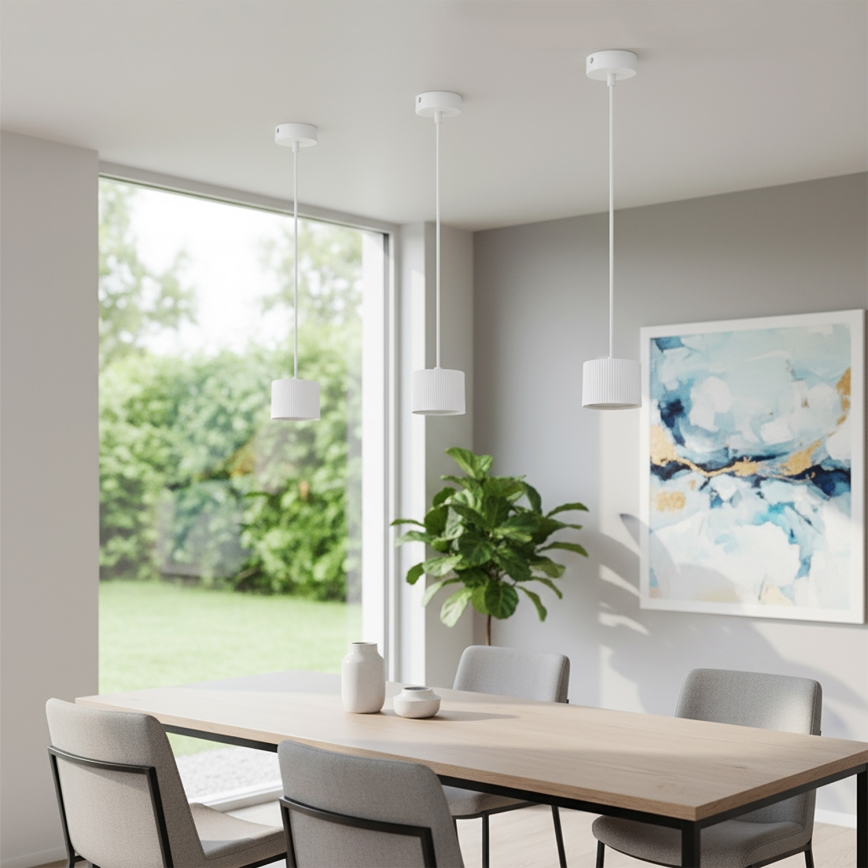 Brilagi - LED Viseča svetilka STRIPY na kablu 1xGX53/15W/230V bela