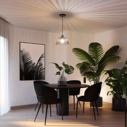 Brilagi - LED viseči lestenec CERIA WIRE 1xE27/40W/230V, premer 30 cm, črn