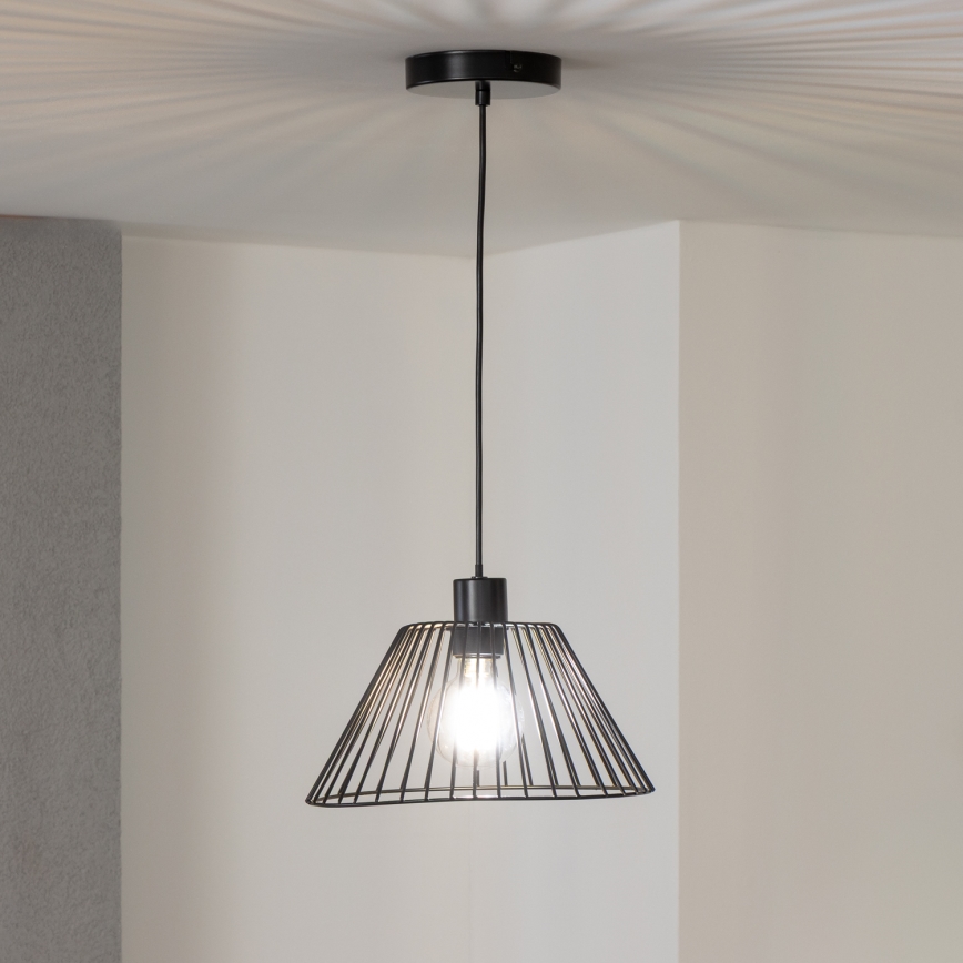 Brilagi - LED viseči lestenec CERIA WIRE 1xE27/40W/230V, premer 30 cm, črn