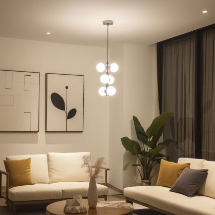 Brilagi - LED viseči lestenec MILLA 6xG9/3W/230V črn krom/bela