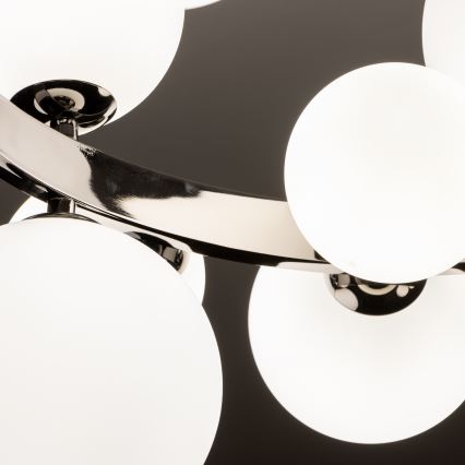 Brilagi - LED viseči lestenec MILLA na jekleni vrvici, 15x G9/3W/230V, črn krom/bela