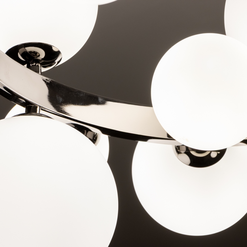 Brilagi - LED viseči lestenec MILLA na jekleni vrvici, 15x G9/3W/230V, črn krom/bela