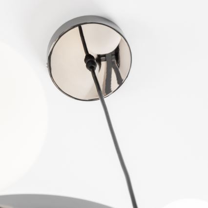 Brilagi - LED viseči lestenec MILLA na jekleni vrvici, 15x G9/3W/230V, črn krom/bela