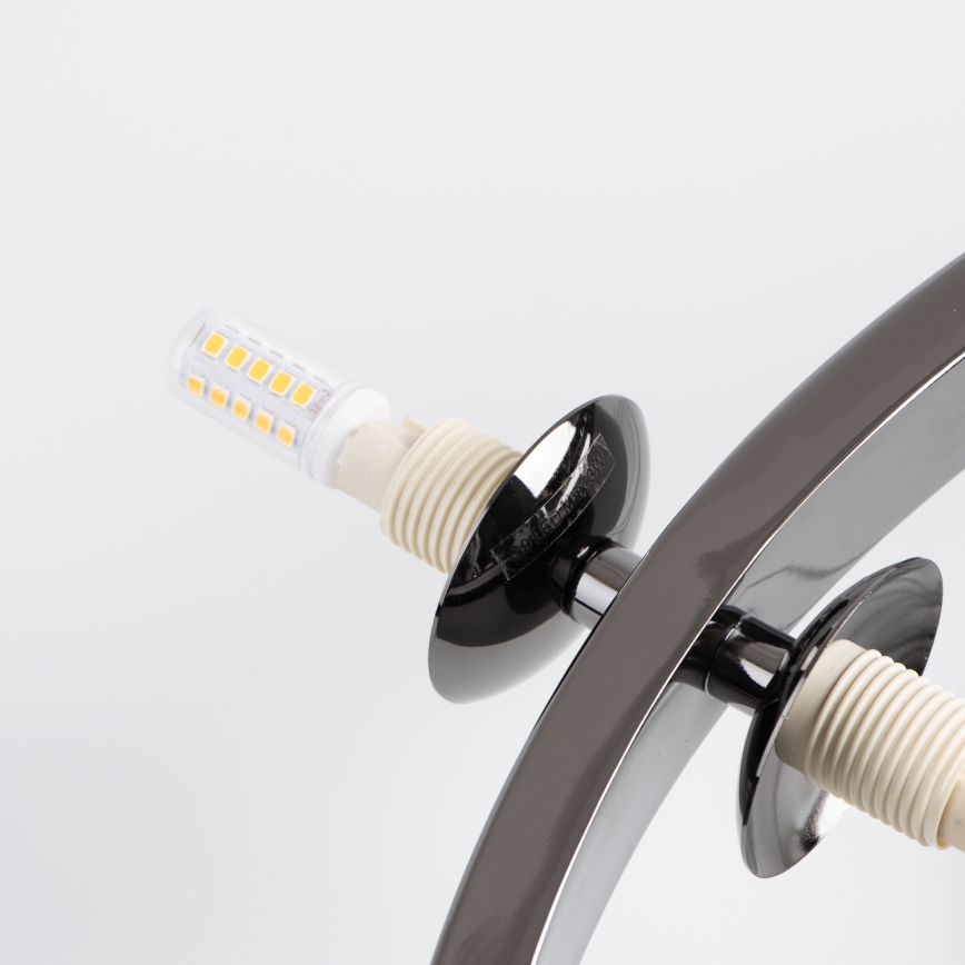 Brilagi - LED viseči lestenec MILLA na jekleni vrvici, 15x G9/3W/230V, črn krom/bela