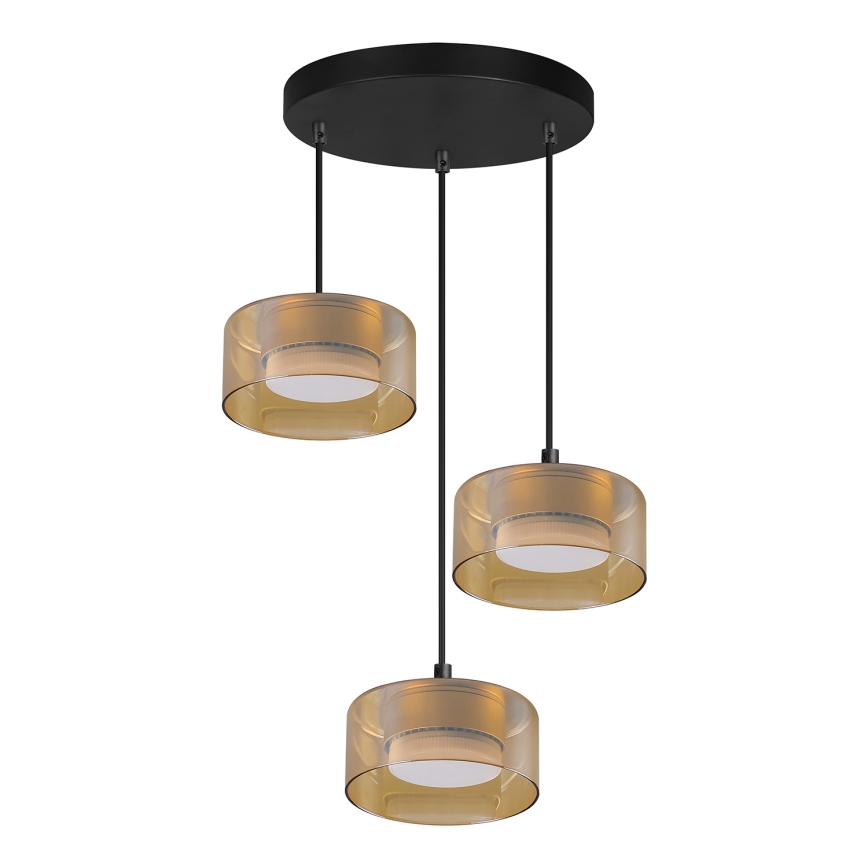 Brilagi - LED viseči lestenec na jeklenem kablu AURA LUX 3xGX53/13W/230V črna/zlata