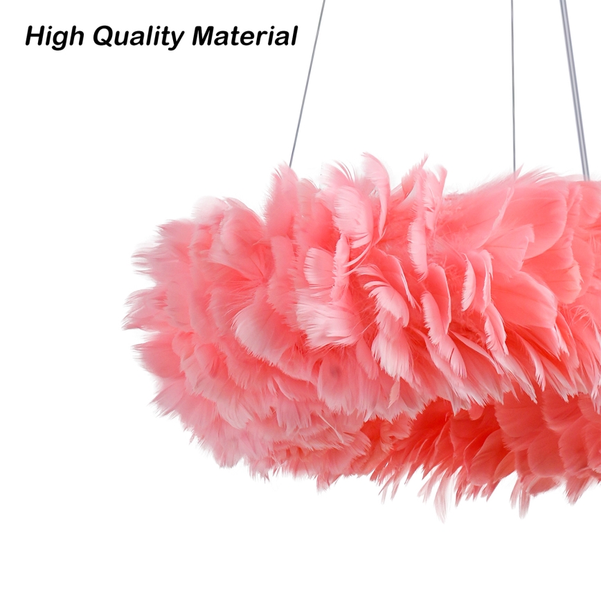 Brilagi - LED viseči lestenec na jeklenem kablu FEATHER 3xE27/40W/230V + 3xLED/3W, premer 50 cm, rožnat