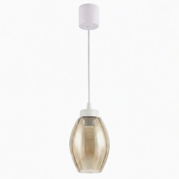 Brilagi - LED viseči lestenec na kabelu RETRO GLASS 1xE27/60W/230V premer 17 cm bela/dimljeno bež