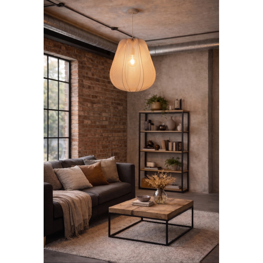 Brilagi - LED viseči lestenec na kablu ARVEN 1xE27/8W/230V premer 37 cm bež