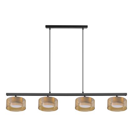 Brilagi - LED Viseči lestenec na kablu AURA LUX 4xGX53/30W/230V črna/zlata