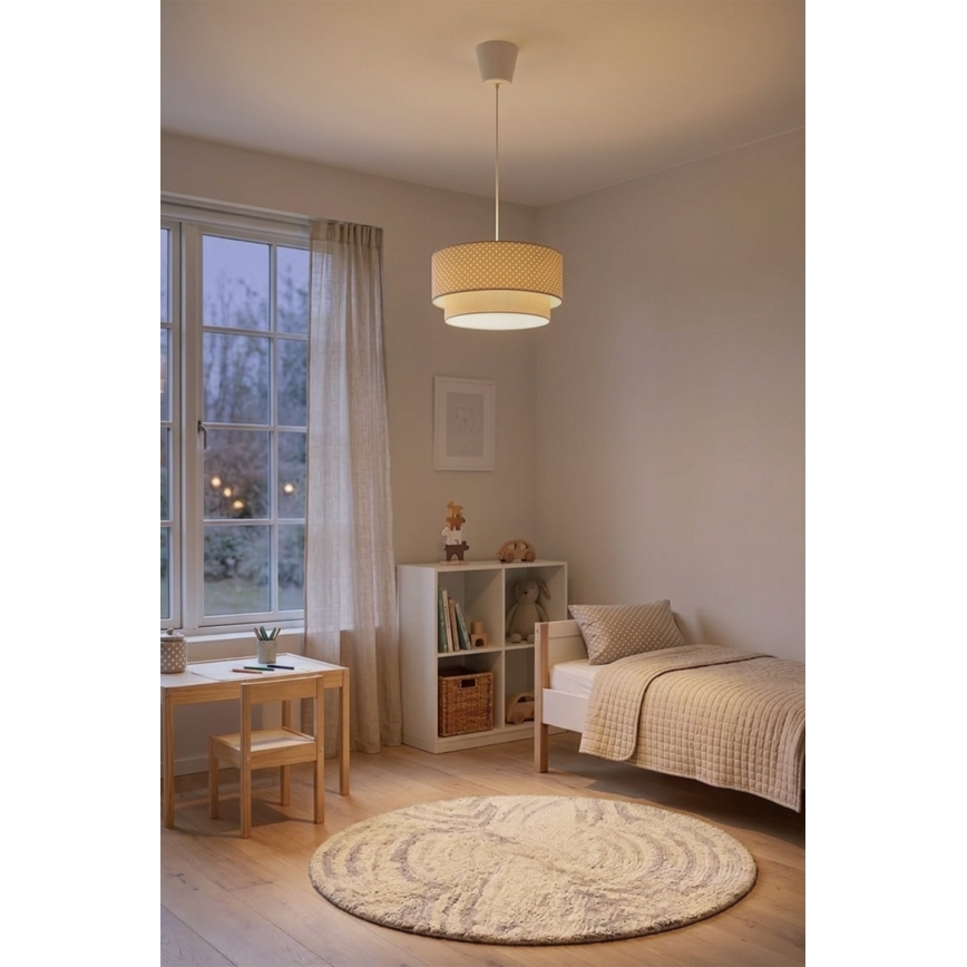 Brilagi - LED obesni lestenec na kablu BOHO BOBO 1xE27/60W/230V premer 40 cm, s pikami, bežna/kremna