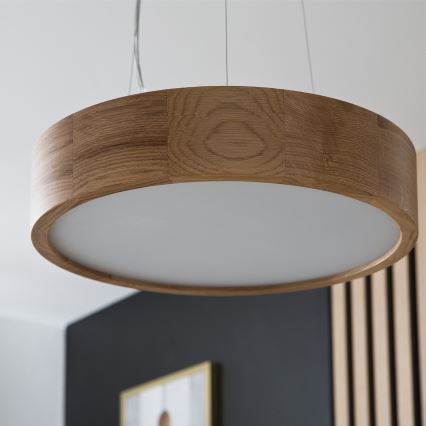 Brilagi - LED viseči lestenec na kablu CARVALHO 2xE27/15W/230V, hrast, premer 37 cm