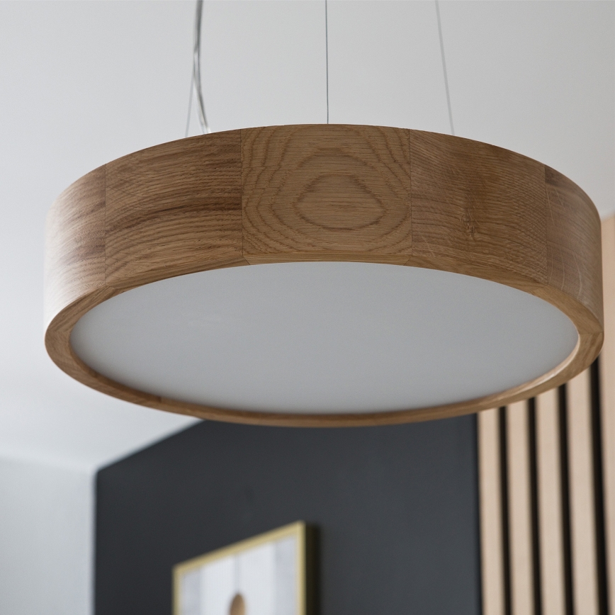 Brilagi - LED viseči lestenec na kablu CARVALHO 2xE27/15W/230V, hrast, premer 37 cm